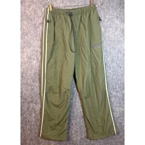 Abercrombie & Fitch Vintage Y2K Green Lined Baggy Ankle Zip Track Pants - Large